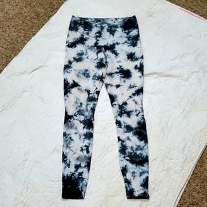 Nike Dri-Fit Tie Dye Leggings sz S white & black Workout Women's